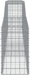 vidaXL - Schanskorven - 4 - st - gewelfd - 400x50x80/100 - cm - gegalvaniseerd - ijzer
