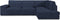 Hoes voor chaise longue met lange armleuning rechts Eysa ROC Blauw 110 x 120 x 500 cm
