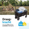 BRASQ Bolderkar - Opvouwbaar - 100 Liter - 80 KG Draagkracht - Draaibare wielen - Zwart
