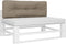 vidaXL - Palletkussen - 120x40x12 - cm - stof - taupe