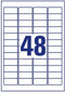 Avery L4778-8 - Folie-etiketten 45,7 x 21,2 mm - Weersbestendig - Wit (384 stuks)