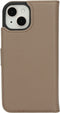 Mobiparts iPhone 15 - 2 in 1 Wallet Case - Echt leer met uitneembare backcover - Taupe