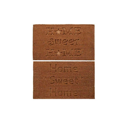 Deurmat DKD Home Decor Bruin Rubber Kokosnoot (75 x 45 x 2,3 cm) (2 Stuks)