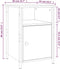 vidaXL - Nachtkastje - 40x42x60 - cm - bewerkt - hout - sonoma - eikenkleurig