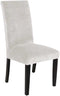 Hilvard Stoelhoes - Stoelhoezen eetkamerstoelen - Velvet - Rekbaar - Ivoor
