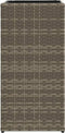 vidaXL - Plantenbak - 30x30x60 - cm - poly - rattan - grijs