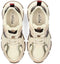 POSH by Poelman GIGI - Dames Sneakers - Chunky zool 5 cm - Bruin met Beige