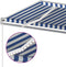 vidaXL - Luifel - automatisch - met - LED - en - windsensor - 4x3 - m - blauw - en - wit