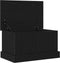 vidaXL - Opbergdoos - Zwart - Eiken - 50x30x28 - cm - Samengesteld - Hout