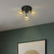 LumenXL Oakland - Plafondspot 3-lichts - Mat zwart met zandgouden en amberkleurig glas
