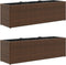 vidaXL - Plantenbakken - met - 3 - potten - 2 - st - 105x30x32 - cm - poly - rattan - bruin