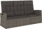 vidaXL - Tuinbank - verstelbaar - met - kussens - 173 - cm - poly - rattan - grijs