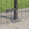 vidaXL - Hekpalen - met - Basisplaten - 13 - stuks - Ø32mm - 83,5cm - Gegalvaniseerd - Staal
