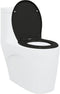 vidaXL - Snelle - Afneembare - Toiletzitting - met - Zachte - Sluiting - Duroplast - Zwart
