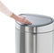 Brabantia Touch Bin New - Afvalemmer 23+10 Liter - Soft-Touch opening - Zwart