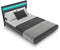 Zwevend bed Lissabon - 140x200cm - LED-verlichting - Donkergrijs