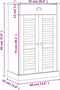 vidaXL - Schoenenkast - VIGO - 60x35x96 - cm - massief - grenenhout