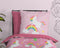 All-in One Lazy Kinderdekbed Unicorn - Dekbed met vaste overtrek - 140 x 200 cm - Roze