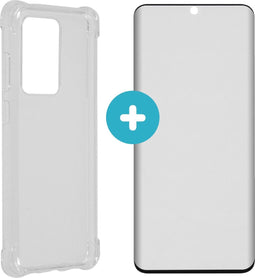 iMoshion Hoesje met screenprotector Geschikt voor Samsung Galaxy S20 Ultra Hoesje met screenprotector - iMoshion Anti-Shock Backcover + Premium - transparant