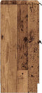 vidaXL - Dressoir - 30x30x70 - cm - bewerkt - hout - oud - houtkleurig
