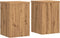 vidaXL - Plantenstandaards - 2 - st - 20x20x30 - cm - hout - artisanaal - eiken