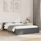 vidaXL - Bedframe - massief - hout - grijs - 140x190 - cm