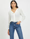 VILA VILUCY LS SHIRT - Doorknoop blouse - V-hals - M