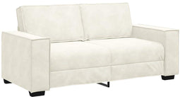 vidaXL - Tweezitsbank - 140 - cm - fluweel - crèmekleurig