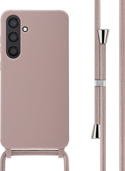 imoshion Hoesje Geschikt voor Samsung Galaxy S24 Plus Hoesje Met Koord - imoshion Siliconen hoesje met koord - roze