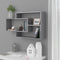vidaXL - Wandschappen - 104x20x58,5 - cm - bewerkt - hout - hoogglans - grijs