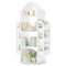 Woltu Kinderboekenkast Wit 4-laags met 2 Zijopbergvakken Huisvorm 63 x 59 x 125 cm