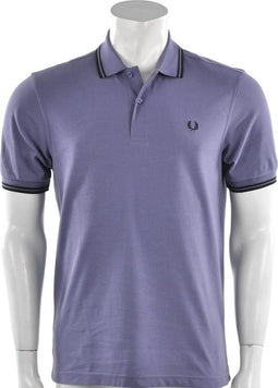 Fred Perry Twin Tipped Shirt Pique - Sportpolo - Heren - Maat M - Paars