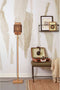 GOOD&MOJO Vloerlamp Bhutan - Bamboe/Zwart - 20x20x135cm - - Staande lampen voor Woonkamer - Slaapkamer