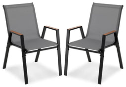 Coast Tuinstoelen - Stapelbaar - Armleuningen - Ademend - 56 x 66 x 88 cm - Grijs