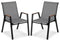 Coast Tuinstoelen - Stapelbaar - Armleuningen - Ademend - 56 x 66 x 88 cm - Grijs