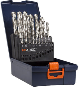 ROTEC 25 dlg. Geslepen Spiraalboren set Ø 1,0 t/m 13,0 - 0,5 mm oplopend