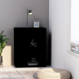 vidaXL Boekenkast met 2 schappen 60x30x76,5 cm spaanplaat zwart
