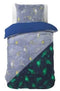 Sleeptime Glow in the dark Space Dekbedovertrek - 140X200/220 + 1 x kussensloop 60x70 - Blauw