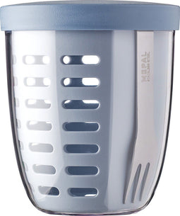 Mepal - Ellipse fruit & veggie pot - 600 ml - Incl. vorkje - Nordic blue