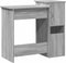 vidaXL - Bureau - met - schappen - 84x40x78 - cm - bewerkt - hout - grijs - sonoma