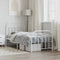 vidaXL - Bedframe - met - hoofd- - en - voeteneinde - metaal - wit - 90x200 - cm