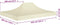 vidaXL - Partytentdak - 270 - g/m² - 4x3 - m - crème
