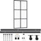 vidaXL - Schuifdeur - met - beslag - 102x205 - cm - aluminium - en - ESG-glas