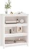 vidaXL - Boekenkast - 80x35x97 - cm - massief - grenenhout - wit