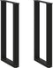 vidaXL - Salontafelpoten - 2 - st - U-vormig - 28x(72-73) - cm - staal - zwart