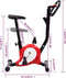 vidaXL - Hometrainer - met - bandweerstand - rood