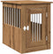 vidaXL - Hondenbench - 45x62x59 - cm - bewerkt - hout - artisanaal - eikenkleurig