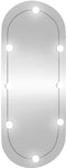 vidaXL - Wandspiegel - met - LED's - ovaal - 40x90 - cm - glas