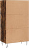 vidaXL - Schoenenkast - 60x35x105 - cm - bewerkt - hout - gerookt - eikenkleurig