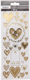 Stickers Goud - Hoeken Stickers - Gouden Decoratie Stickervellen - DIY Kaarten Maken - Zelfklevende Foliestickers - Scrapbooking - 10x23 cm